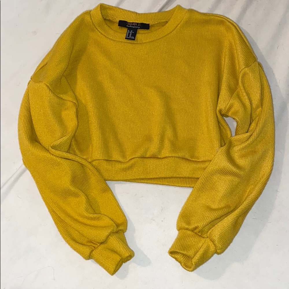 Yellow Forever 21 Crop